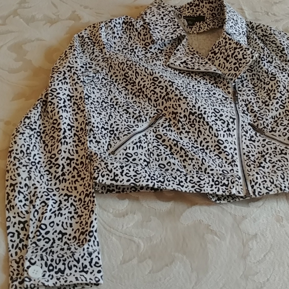 Motorcycle style zipper jacket with zipper pockets